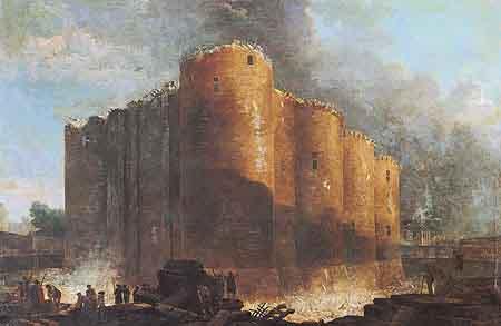 Hubert Robert La Bastille dans les premiers jours de sa demolition oil painting picture